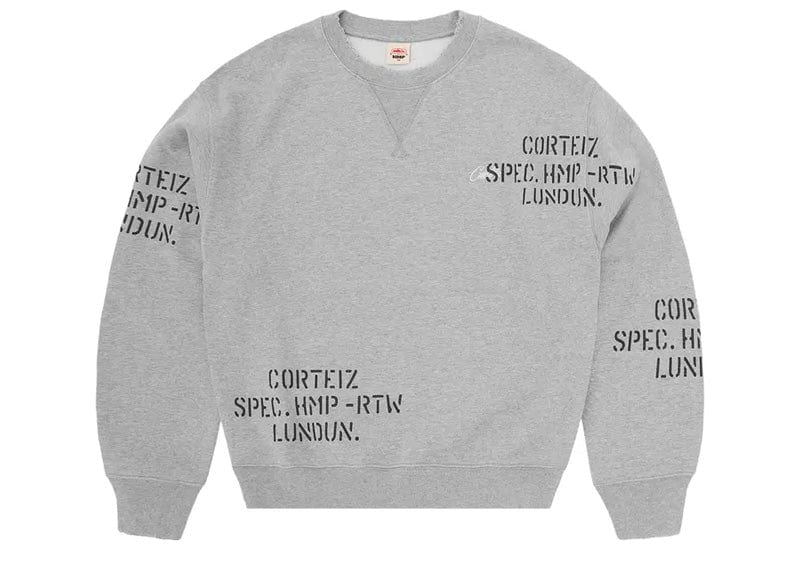 Corteiz Streetwear Corteiz Hmp Stencil Crewneck Light Heather