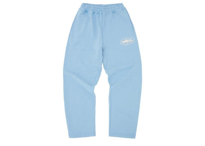 Corteiz Streetwear Corteiz Island Puff Print Open Hem Sweatpant Baby Blue