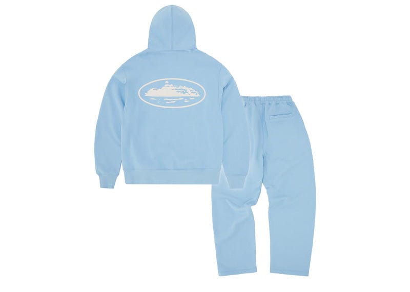 Corteiz Streetwear Corteiz Island Puff Print Tracksuit Baby Blue