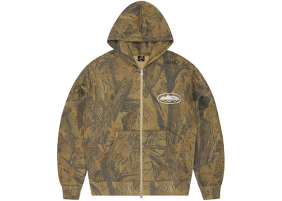 Corteiz streetwear Corteiz Island Puff Print Zip Hoodie Forest Camo