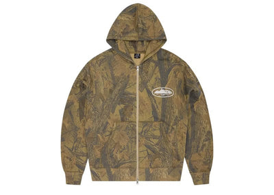 Corteiz streetwear Corteiz Island Puff Print Zip Hoodie Forest Camo