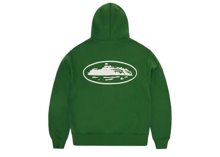 Corteiz Island Puff Print Zip Hoodie Green – Court Order