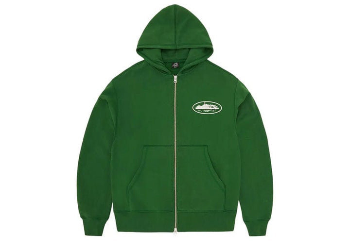 トップス corteiz Corteiz Island Puff Print Zip Hoodie Green – Court Order