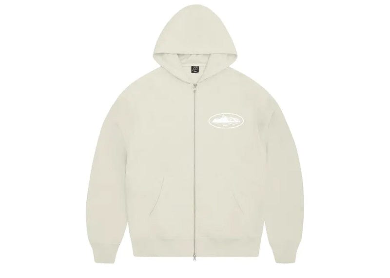 Corteiz Streetwear Corteiz Island Puff Print Zip Hoodie Off White