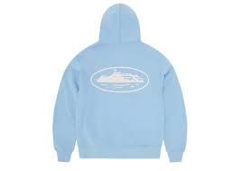 Corteiz Streetwear Corteiz Logo Zip Up Hoodie Baby Blue