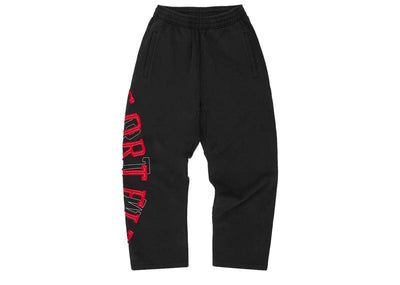 Corteiz Streetwear Corteiz Lundun Stitch Open Hem Sweatpants Black