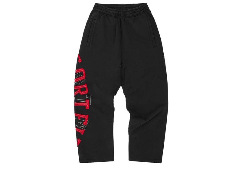 Corteiz Streetwear Corteiz Lundun Stitch Open Hem Sweatpants Black