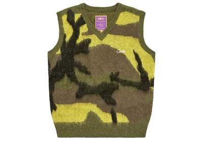 Corteiz streetwear Corteiz Mohair Knit Vest Gutta Camo