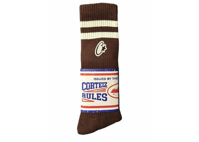 Corteiz Streetwear Corteiz Patch Socks Brown/White