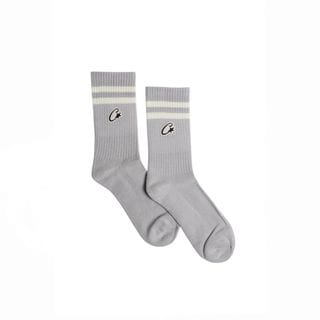 Corteiz Accessories Corteiz Patch Socks Grey/White