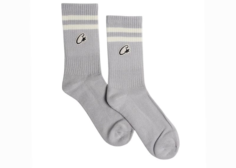 Corteiz Accessories Corteiz Patch Socks Grey/White