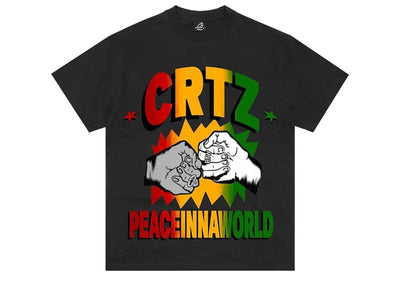 Corteiz Streetwear Corteiz Peaceinnaworld Tee Black