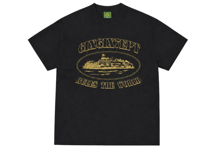 Corteiz RTW x 667 Alcatraz Island Tee Black/Gold – Court Order