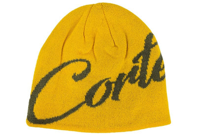 Corteiz Accessories Corteiz Script Skully Beanie Yellow