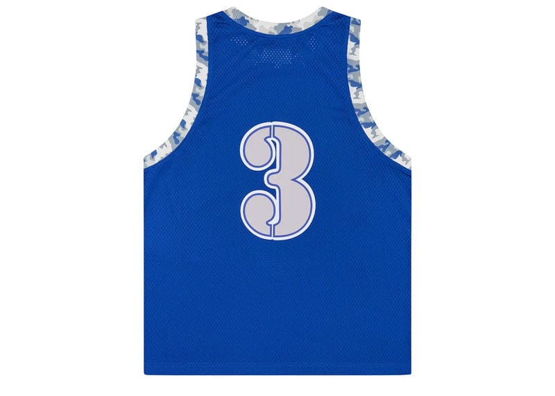 Corteiz Streetwear Corteiz Stencil Camo Bball Jersey Blue