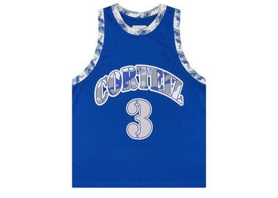 Corteiz Streetwear Corteiz Stencil Camo Bball Jersey Blue