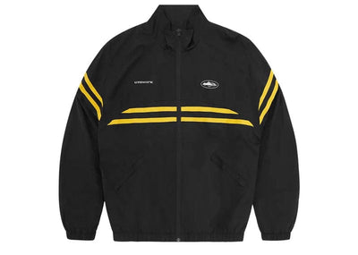 Corteiz Streetwear Corteiz Striped Litework Jacket Black Yellow