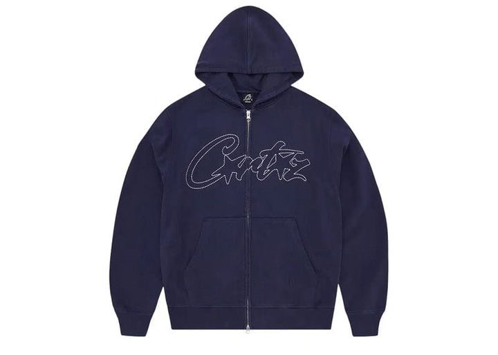 Corteiz Thick Stitch Allstarz Zip Hoodie Navy – Court Order