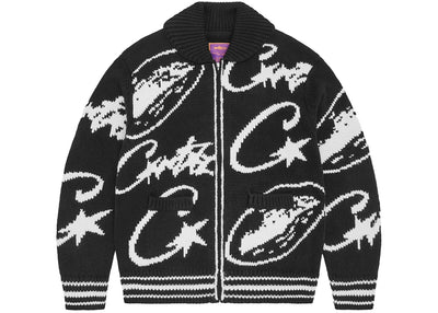 Corteiz streetwear Corteiz VVS Jacquard Knit Zip Black