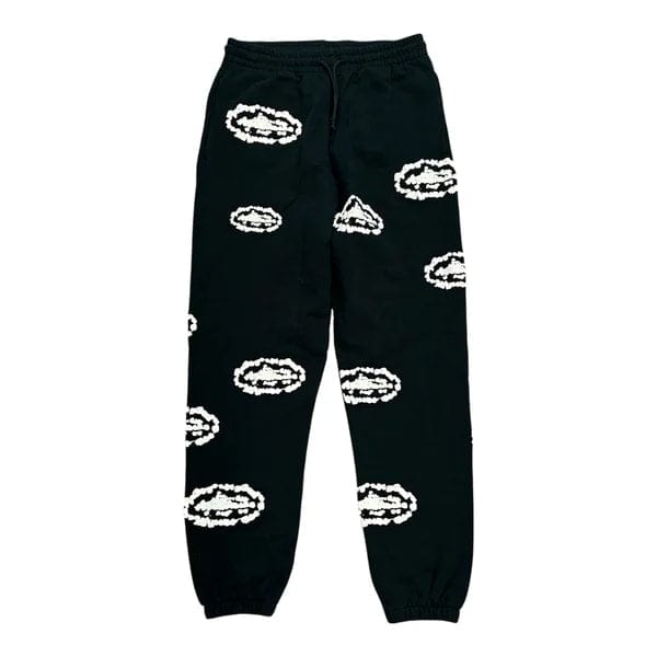 Corteiz x Denim Tears Streetwear Corteiz x Denim Tears Cotton Wreath Sweatpants Black
