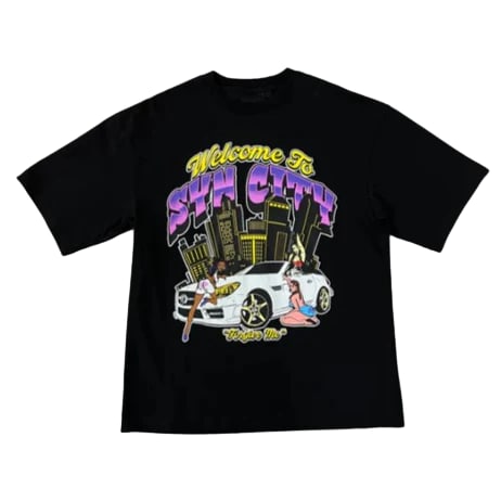 SYNAWORLD SYNA SYN CITY GRAPHIC TEE (BLACK)