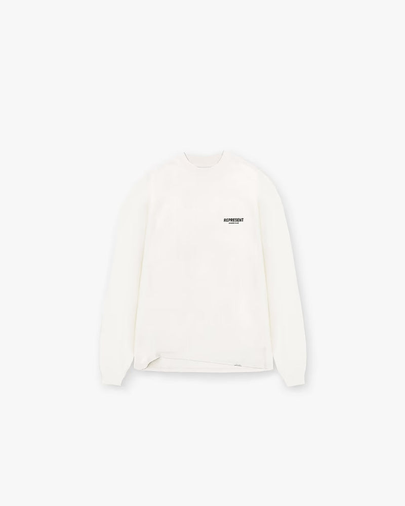 Represent Owners Club Bubblegum Flat White L/S T-shirt – Court Order