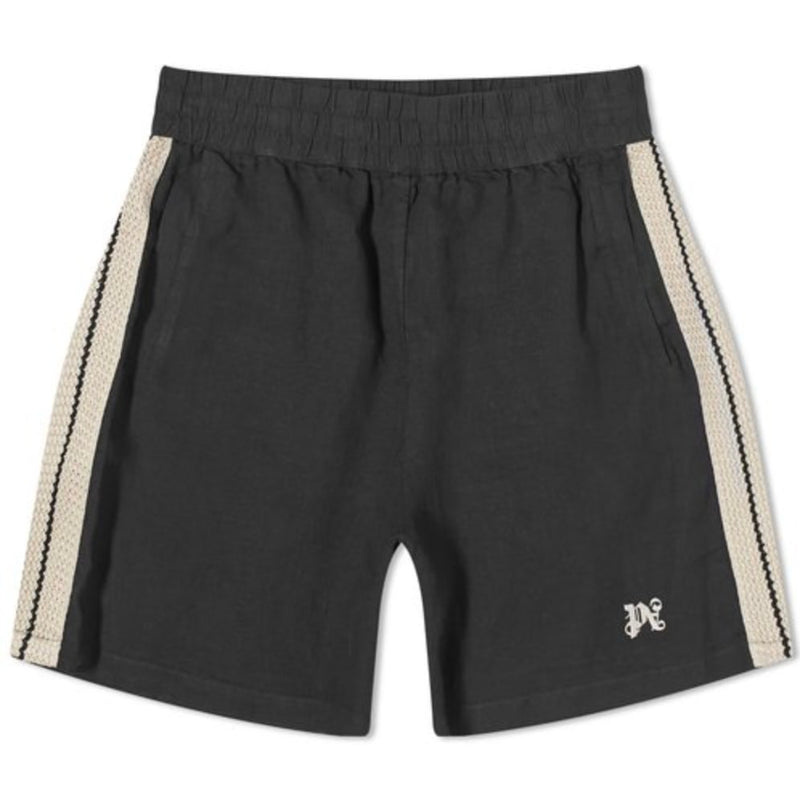 Palm Angels monogram-embroidered Striped Shorts