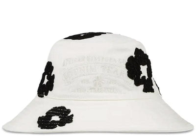 Denim Tears Streetwear Denim Cotton Wreath Bucket Hat White