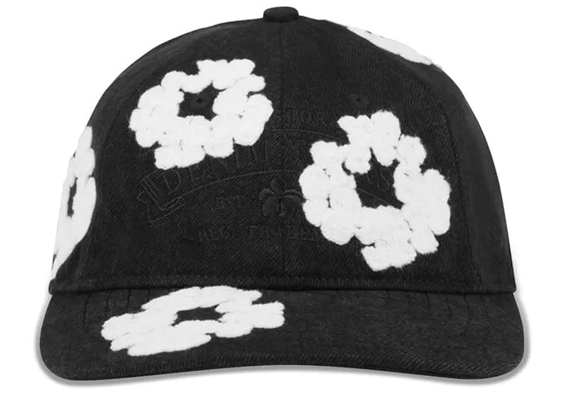 Denim Tears Streetwear Denim Cotton Wreath Cap Black