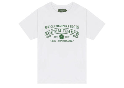 Denim Tears Streetwear Denim Tears ADG White Tee Green Print