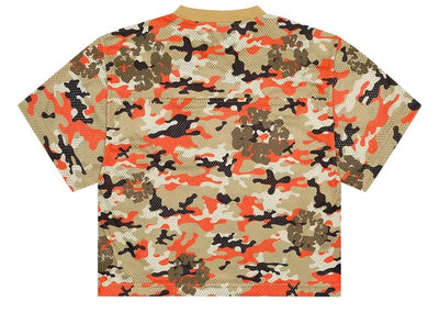 Denim Tears streetwear Denim Tears Camo Cotton Wreath Mesh Football Top Brown