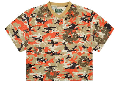Denim Tears streetwear Denim Tears Camo Cotton Wreath Mesh Football Top Brown