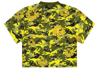 Denim Tears streetwear Denim Tears Camo Cotton Wreath Mesh Football Top Yellow