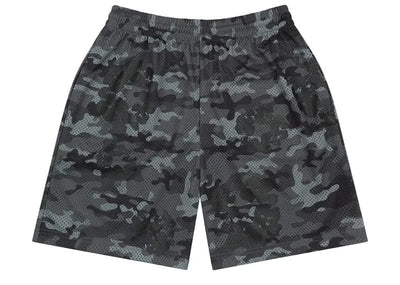 Denim Tears streetwear Denim Tears Camo Cotton Wreath Mesh Shorts Black