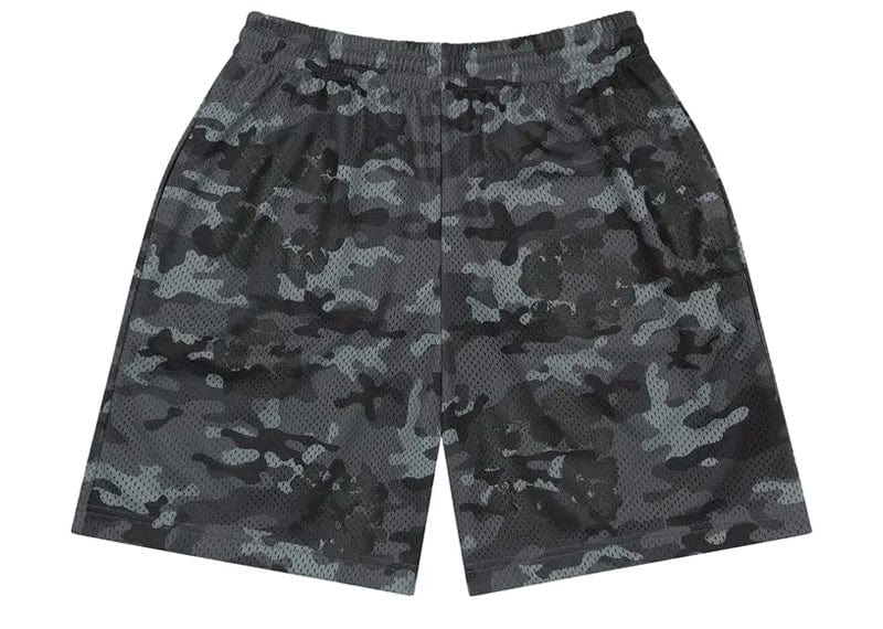 Denim Tears streetwear Denim Tears Camo Cotton Wreath Mesh Shorts Black