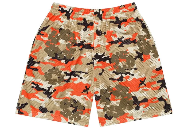 Denim Tears streetwear Denim Tears Camo Cotton Wreath Mesh Shorts Brown