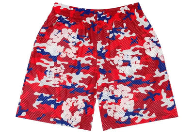 Denim Tears streetwear Denim Tears Camo Cotton Wreath Mesh Shorts Red
