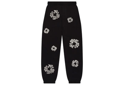 Denim Tears streetwear Denim Tears Cashmere Swarovski Cotton Wreath Sweatpants Black