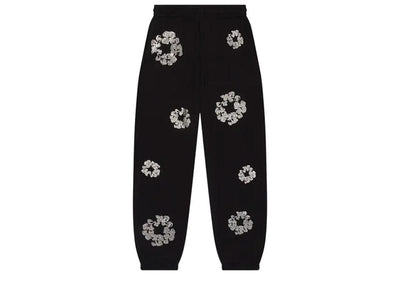 Denim Tears streetwear Denim Tears Cashmere Swarovski Cotton Wreath Sweatpants Black