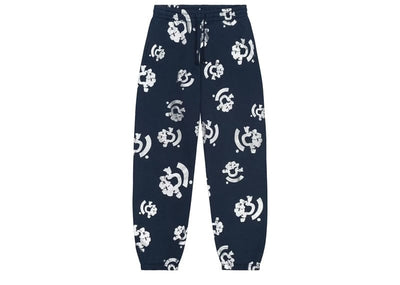 Denim Tears Streetwear Denim Tears Cotton Sweatpants Sliver Print Blue