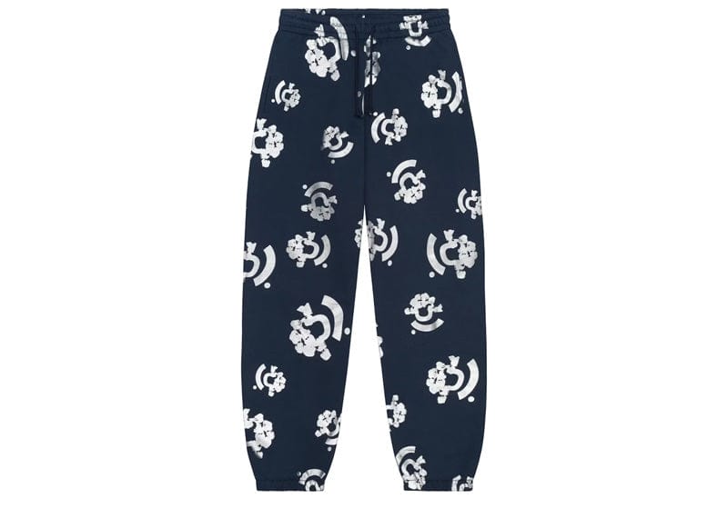 Denim Tears Streetwear Denim Tears Cotton Sweatpants Sliver Print Blue