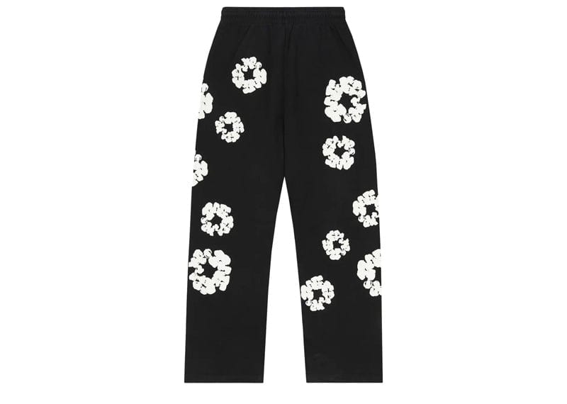 L ブラック denim tears スウェットパンツ Denim Tears Cotton Wreath Open Hem Sweatpants Black – Court Order