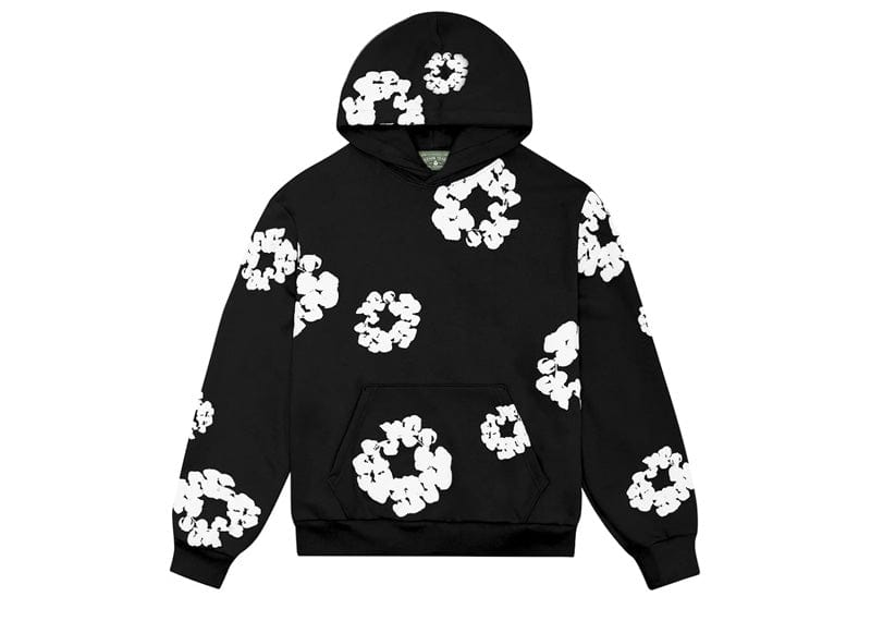 Denim Tears Streetwear Denim Tears Cotton Wreath Hoodie Black