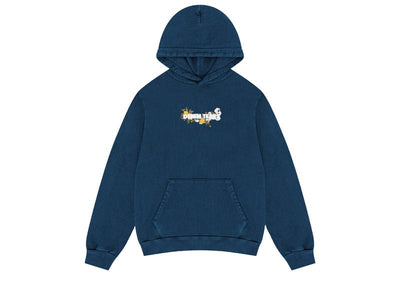 Denim Tears Streetwear Denim Tears Embroidered Floral Hoodie Navy