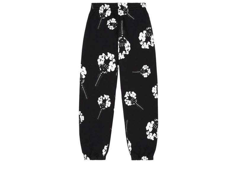 Denim Tears streetwear Denim Tears Hardies Tears Fist Wreath Open Hem Sweatpants Black