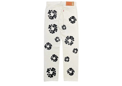 Denim Tears streetwear Denim Tears Inverted 501 Levis Jeans White