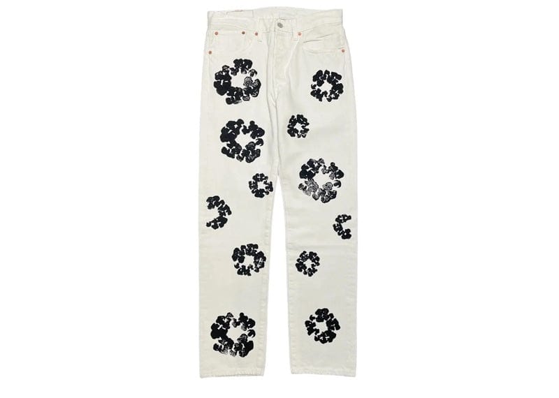 Denim Tears streetwear Denim Tears Inverted 501 Levis Jeans White