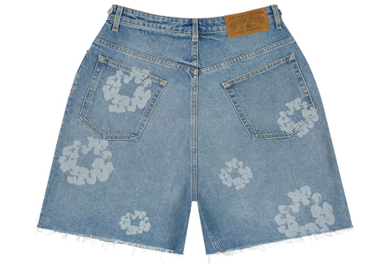 Denim Tears streetwear Denim Tears Laser Wreath Denim Short Blue
