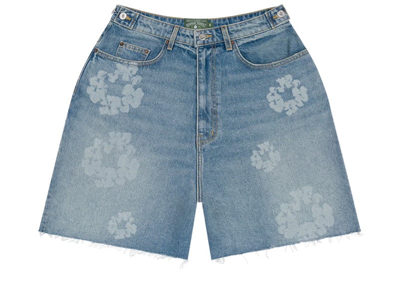 Denim Tears streetwear Denim Tears Laser Wreath Denim Short Blue
