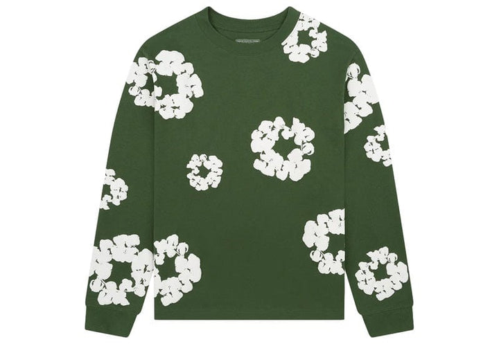 Denim Tears Long Sleeve Cotton Wreath T-shirt Green – Court Order